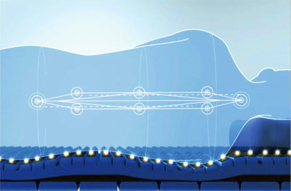 横向き寝でも寝姿勢を正しく保持しています。